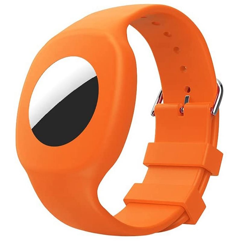 Apple AirTag Silikonarmband till barn, orange - Perfekt på leklandet eller i parken