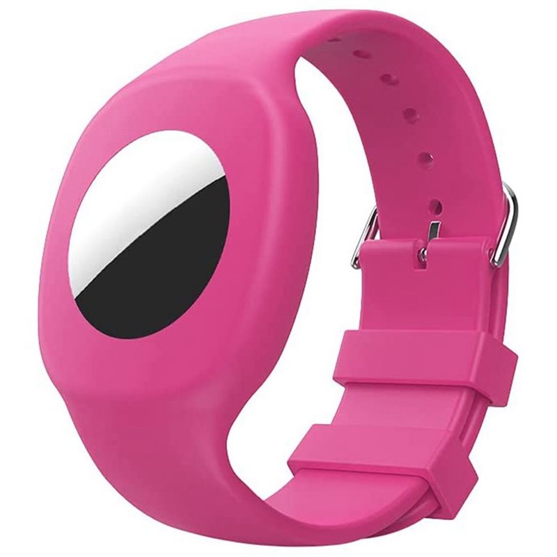 Apple AirTag Silikonarmband till barn, rosa - Perfekt på leklandet eller i parken