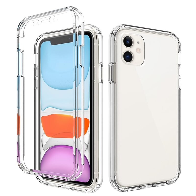 iPhone 11 Mobilskal Full Protection, Genomskinlig - Heltäckande skal med integrerat skärmskydd