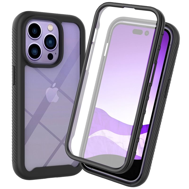 iPhone 14 Pro Max Mobilskal Full Protection, Svart - Heltäckande skal med integrerat skärmskydd
