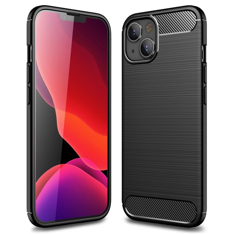 tectTech iPhone 14 Plus TPU-skal Brushed, Svart - Mobilskal i snygg design