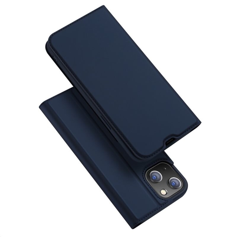 Dux Ducis iPhone 14 Slimmat mobilfodral, Navy - Tunt mobilfodral med korthållare