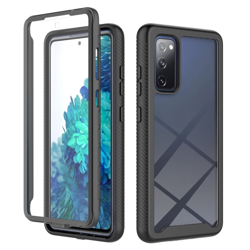 Samsung Galaxy S20 FE Mobilskal Full Protection, Svart - Heltäckande skal med integrerat skärmskydd