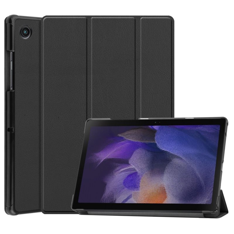 Samsung Galaxy Tab A8 Tri-Fold Fodral, Svart - Skyddande fodral med stödfunktion