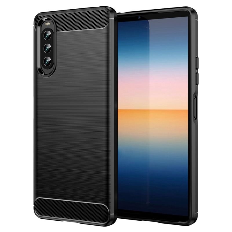 tectTech Sony Xperia 10 IV TPU-skal Brushed, Svart - Mobilskal i snygg design
