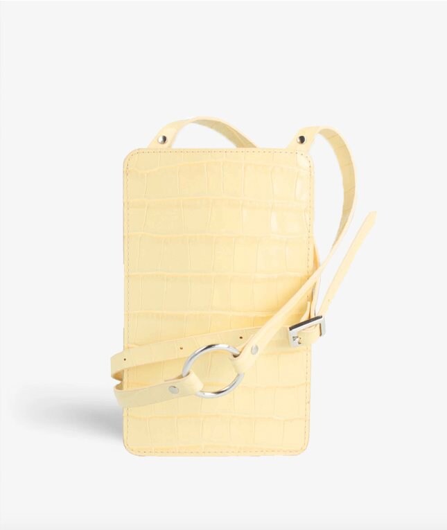 The Case Factory Smart Crossbody Väska Croco Yellow