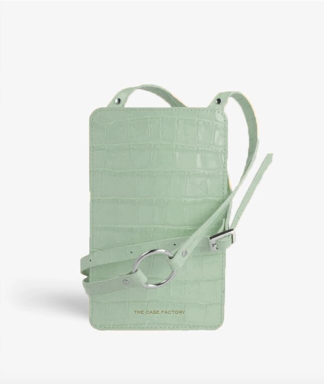 The Case Factory Smart Crossbody Väska Croco Teal
