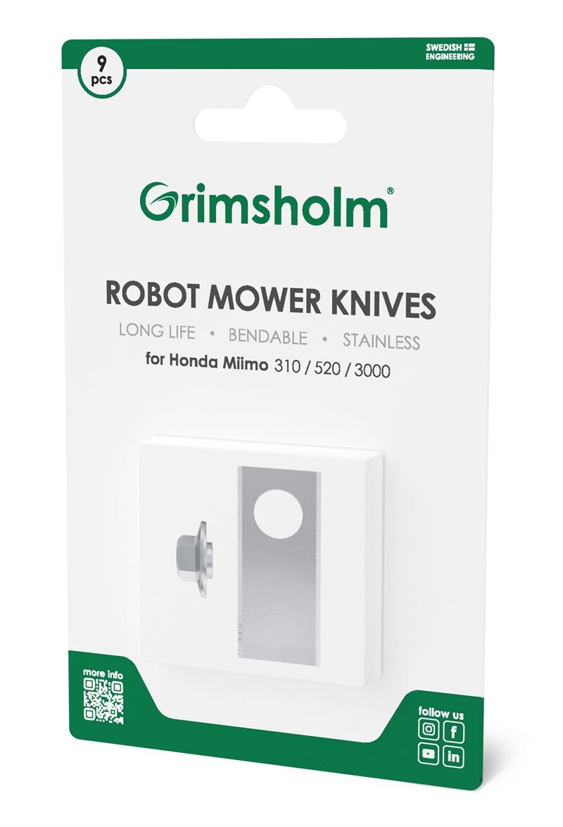 Grimsholm 9-Pack Robotgräsklipparknivar för Honda Miimo 520
