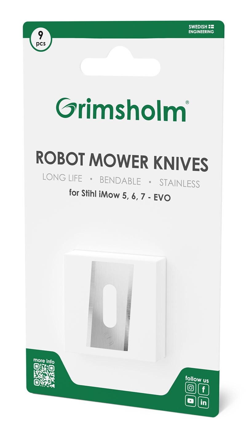 Grimsholm 9-Pack Robotgräsklipparknivar för Stihl iMow 5 EVO