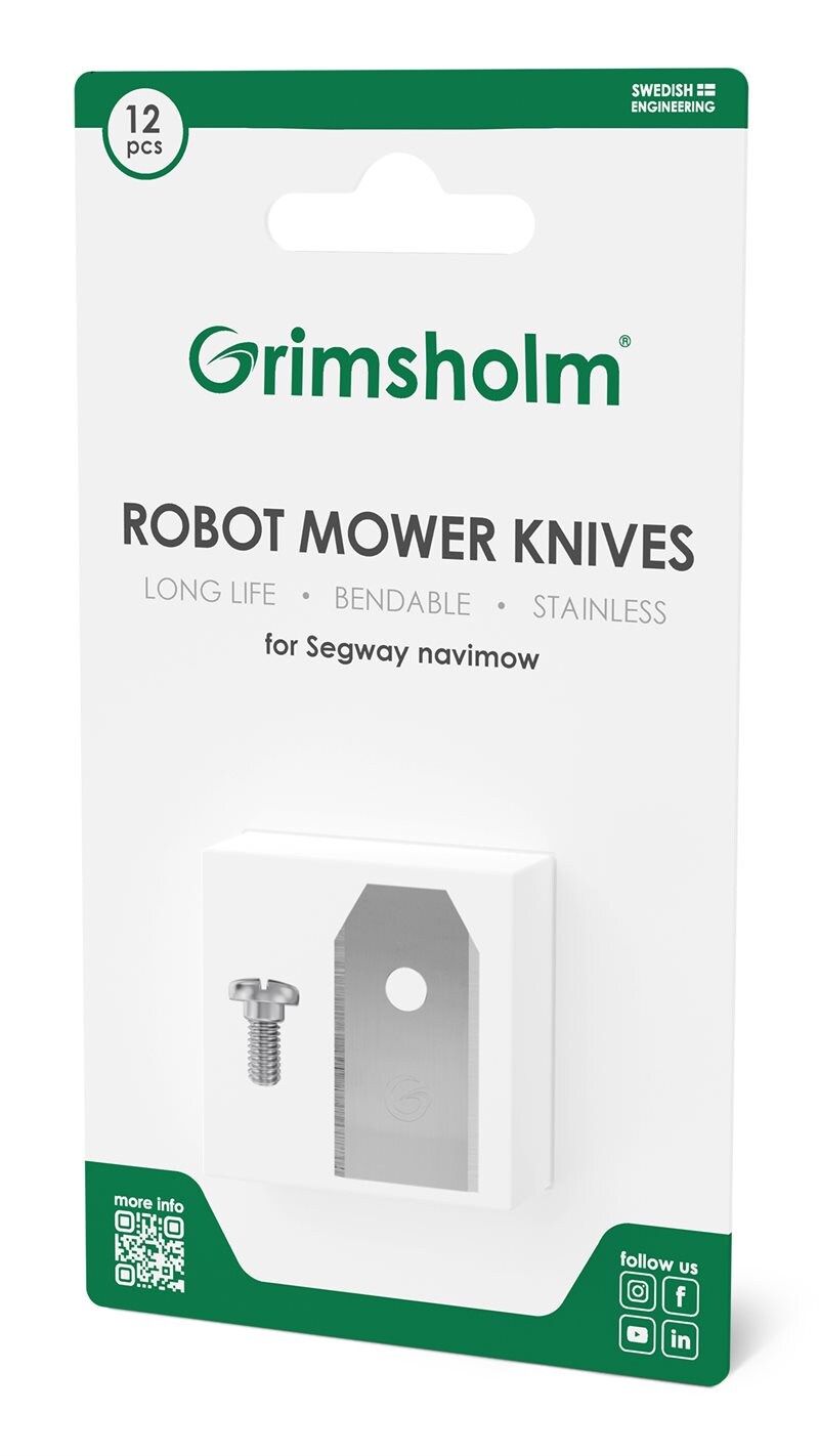 Grimsholm 12-Pack Robotgräsklipparknivar för Segway Navimow i108E
