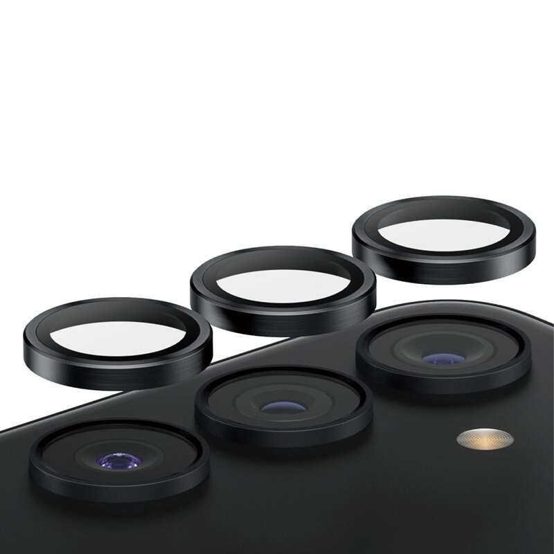 PanzerGlass Samsung Galaxy S24 Hoops linsskydd med aluminiumram, Svart