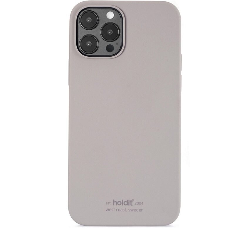 Holdit iPhone 12/iPhone 12 Pro Silicone Case, Taupe - Trendigt skal i färg