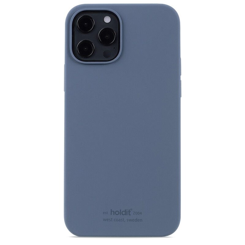 Holdit iPhone 12/iPhone 12 Pro Silicone Case, Pacific Blue - Trendigt skal i färg