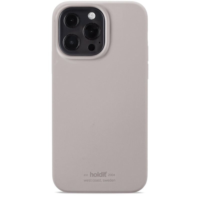 Holdit iPhone 13 Pro Max Silicone Case, Taupe - Trendigt skal i färg