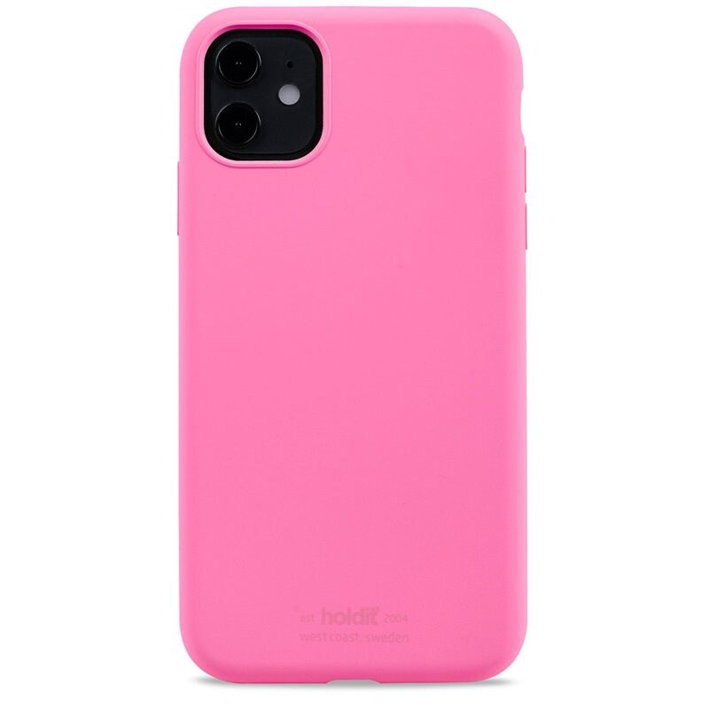 Holdit iPhone Xr Silicone Case, Bright Pink - Trendigt skal i färg