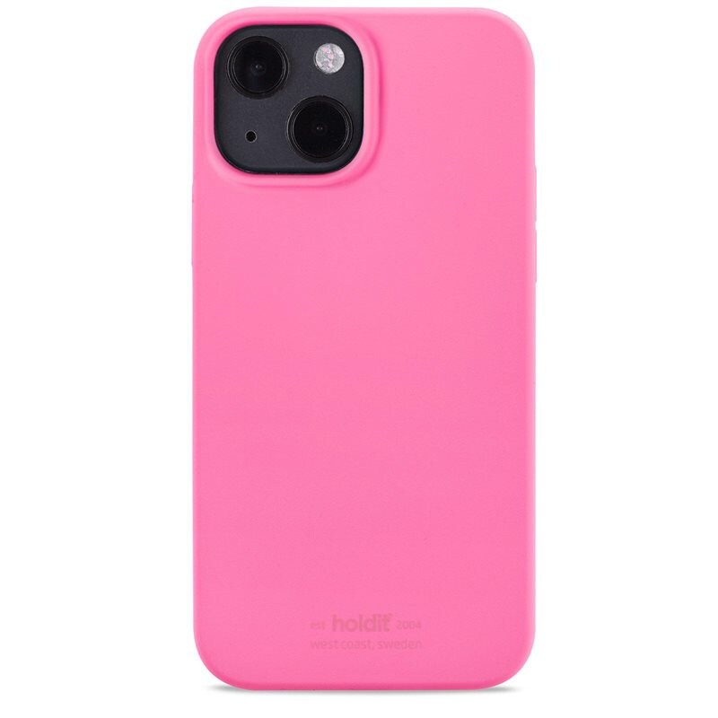 Holdit iPhone 14 Plus Silicone Case, Bright Pink - Trendigt skal i färg