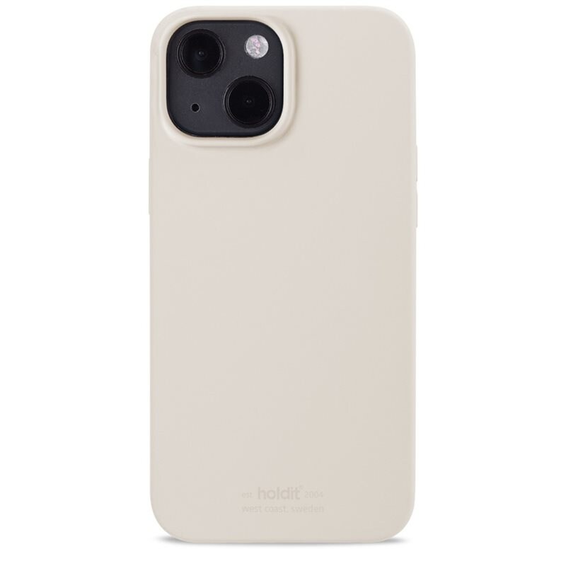 Holdit iPhone 14 Plus Silicone Case, Light Beige - Trendigt skal i färg