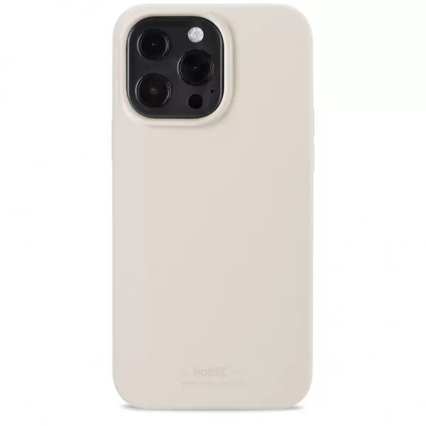 Holdit iPhone 14 Pro Silicone Case, Light Beige - Trendigt skal i färg