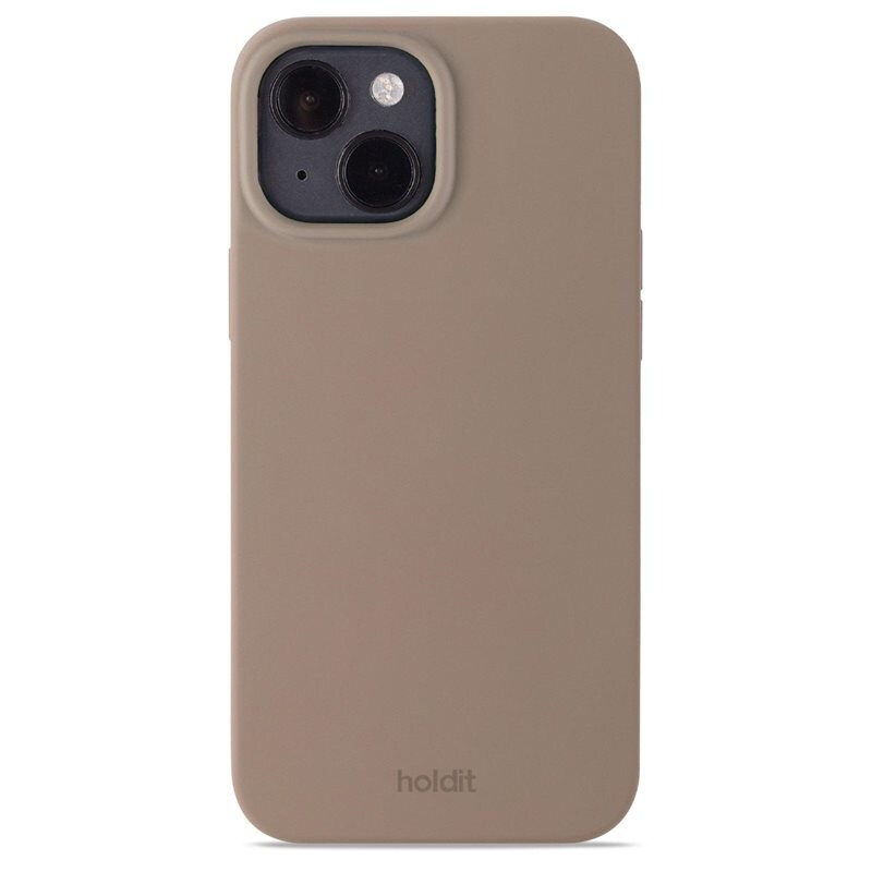 Holdit iPhone 15 Silicone Case, Mocha Brown - Trendigt skal i färg