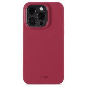Holdit iPhone 15 Pro Silicone Case, Red Velvet - Trendigt skal i färg