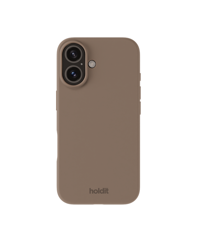 Holdit iPhone 16 Silicone Case, Mocha Brown - Trendigt skal i färg