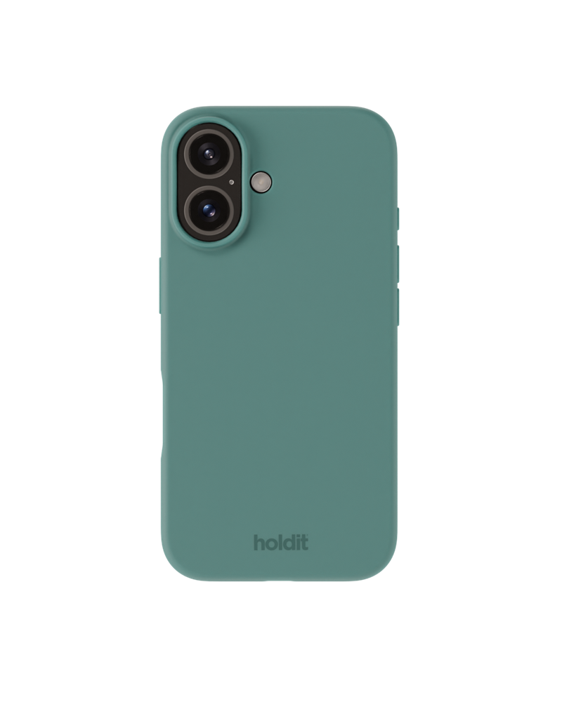 Holdit iPhone 16 Silicone Case, Moss Green - Trendigt skal i färg