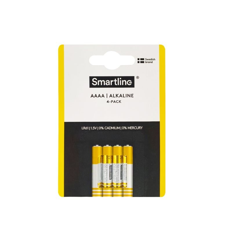 Smartline 4-pack Alkaliska AAAA-batteri LR61