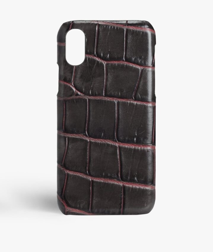 The Case Factory iPhone X/XS Skal Croco Taupe/Pink