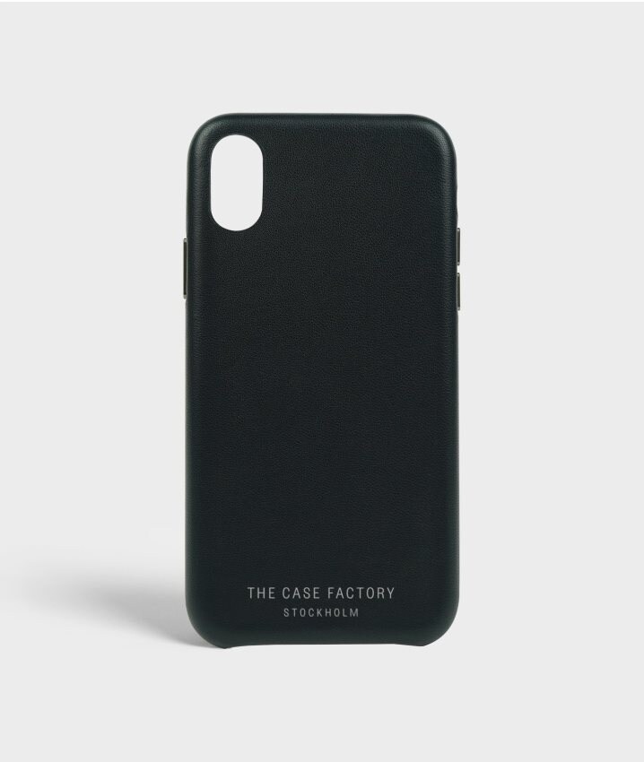 The Case Factory Street Collection iPhone X/XS Wrapped Egdes Nappa Black