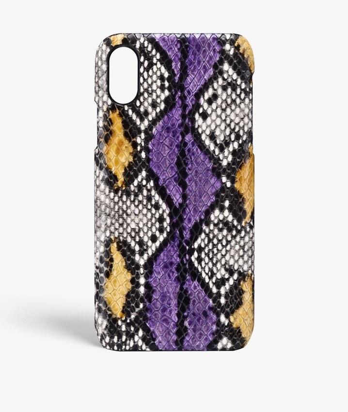 The Case Factory iPhone Xs Max Skal Snake Lila/Ocra