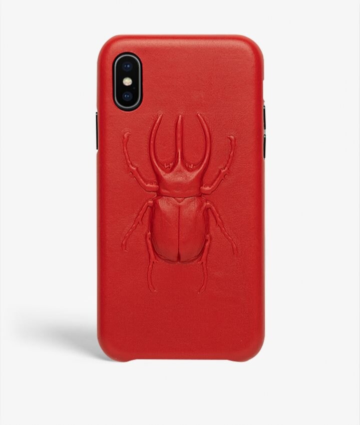 The Case Factory iPhone Xs Max Skal Beetle Calf Red