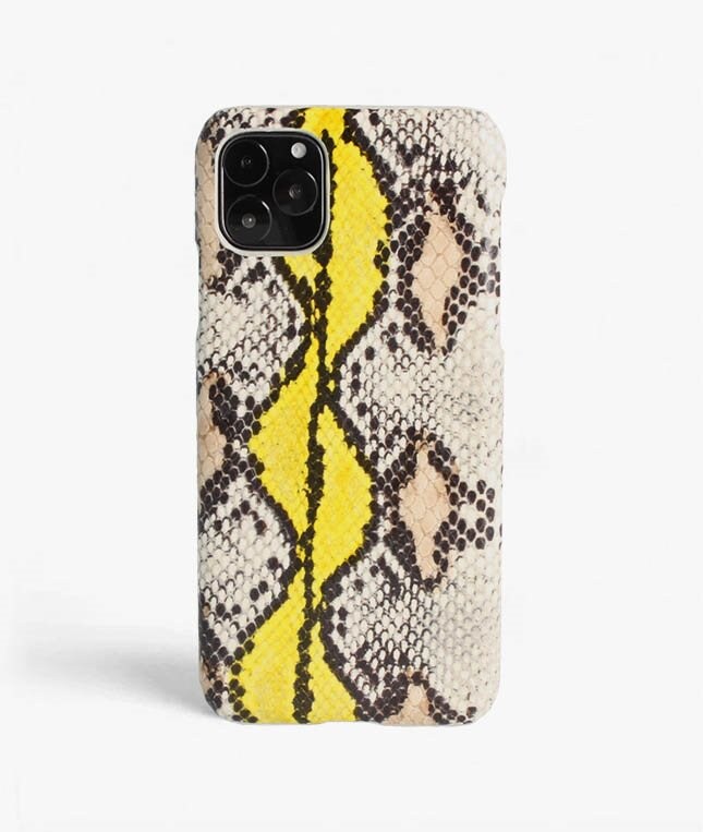 The Case Factory iPhone 11 Pro Max Skal Snake Yellow/Beige