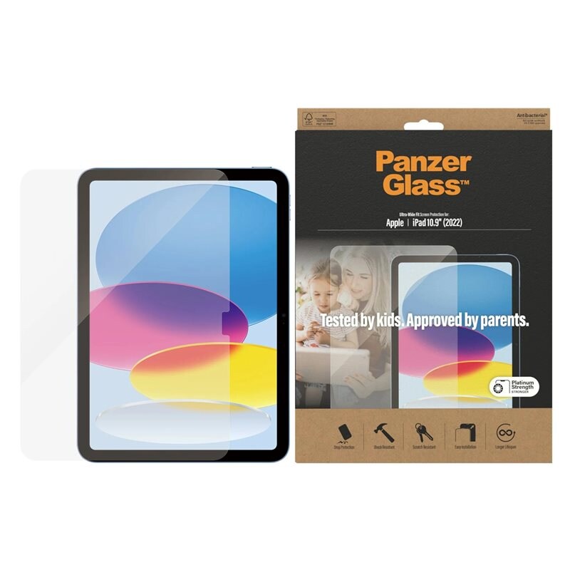 PanzerGlass iPad 10.9 10th Gen (2022) Skärmskydd i reptåligt härdat glas - Ultra Wide Fit - Skärmskydd i härdat glas