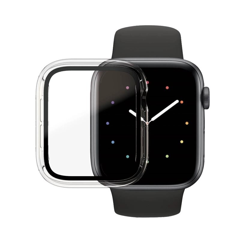 PanzerGlass Apple Watch 44mm Heltäckande skal med skärmskydd, transparent - Heltäckande skal - Enkel installation