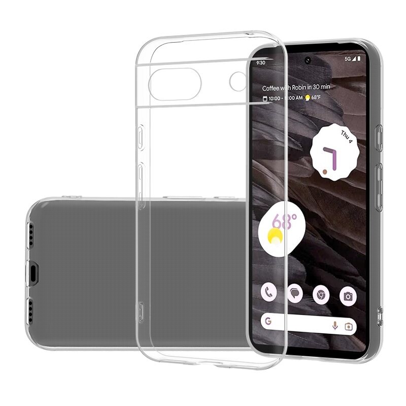tectTech Google Pixel 8a Tunt TPU-skal, Genomskinlig - Prisvärt mobilskal av hög kvalitet