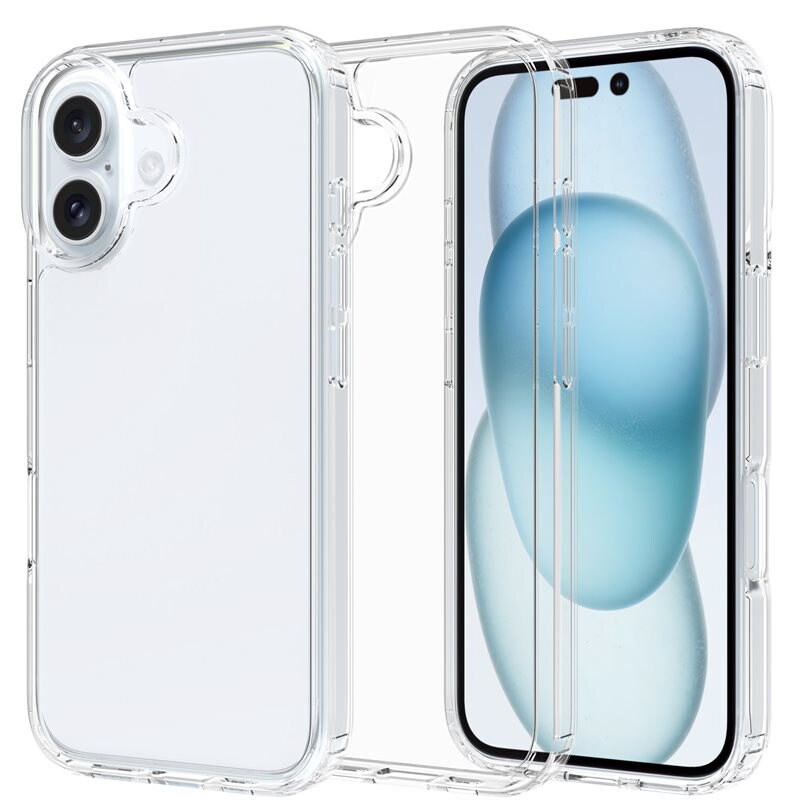 Mobique iPhone 16 Crystal Hybrid-skal, Genomskinlig - Stöttåligt mobilskal