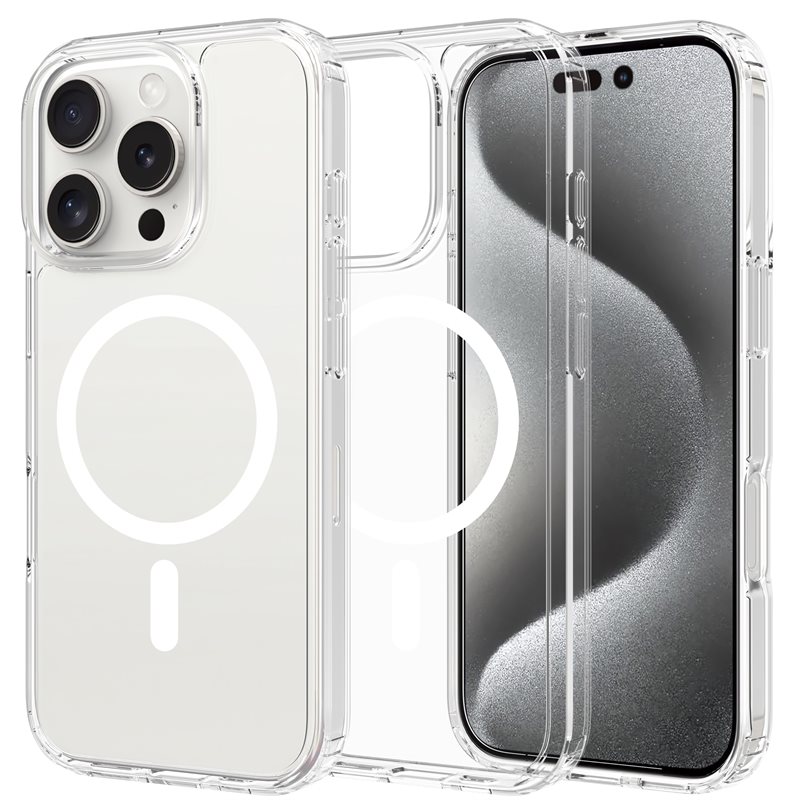 Mobique iPhone 16 Pro MagSafe Hybrid-skal, transparent