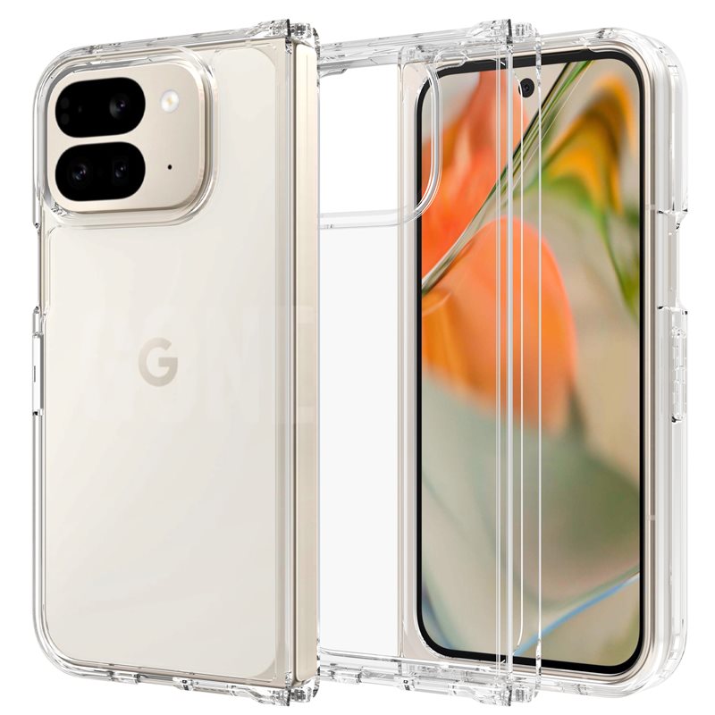 Mobique Google Pixel 9 Pro Fold Crystal Hybrid-skal, transparent
