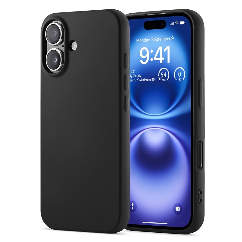 Mobique iPhone 16 Plus Mobilskal i TPU, Svart
