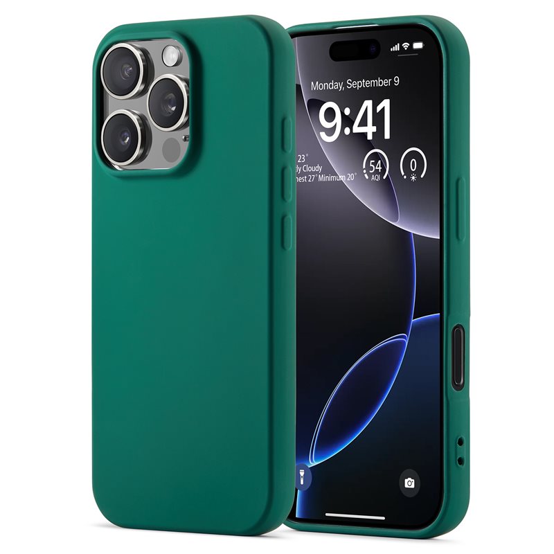 Mobique iPhone 16 Pro Mobilskal i TPU, Mörkgrön