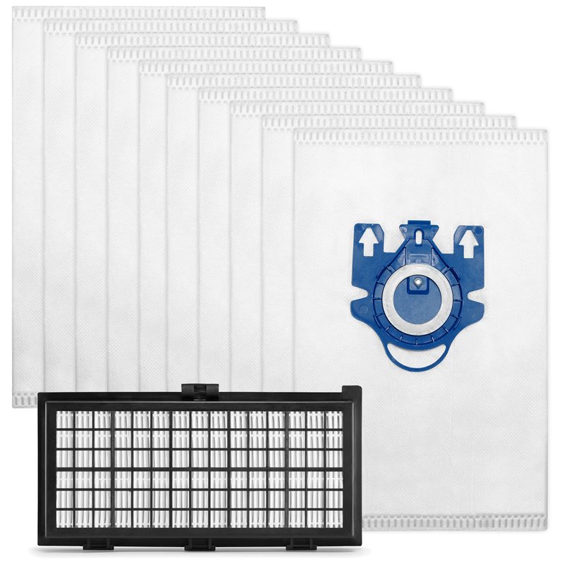 Städpaket: Dammsugarpåsar 10st + HEPA-filter Miele S400i-S456i