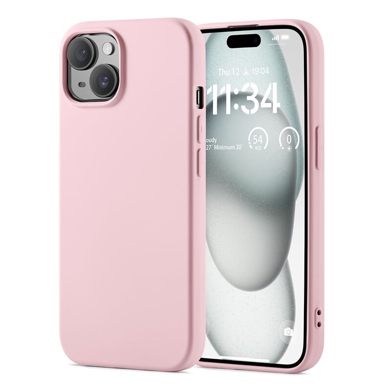 Mobique iPhone 15 Mobilskal i TPU, Rosa