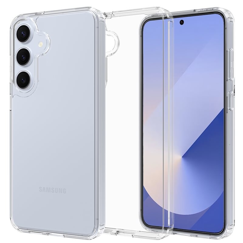 Mobique Samsung Galaxy S25 Plus Crystal Hybrid-skal, Genomskinlig - Stöttåligt mobilskal