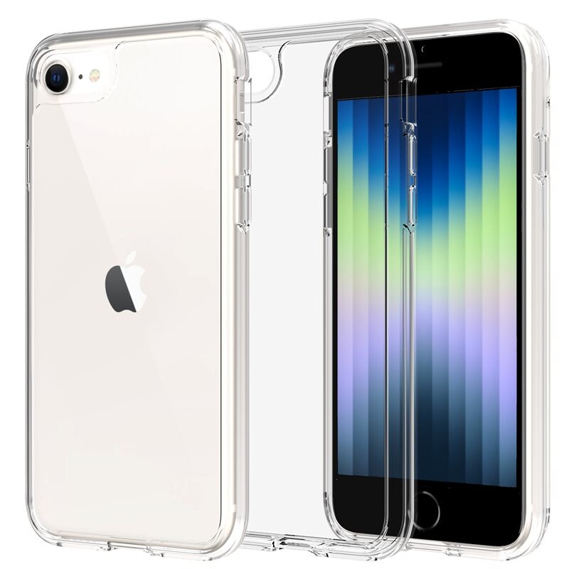Mobique iPhone SE 2022 Crystal Hybrid-skal, Genomskinlig - Stöttåligt mobilskal