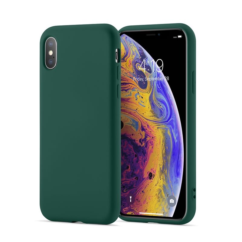 Mobique iPhone X/XS Mobilskal i TPU, Mörkgrön