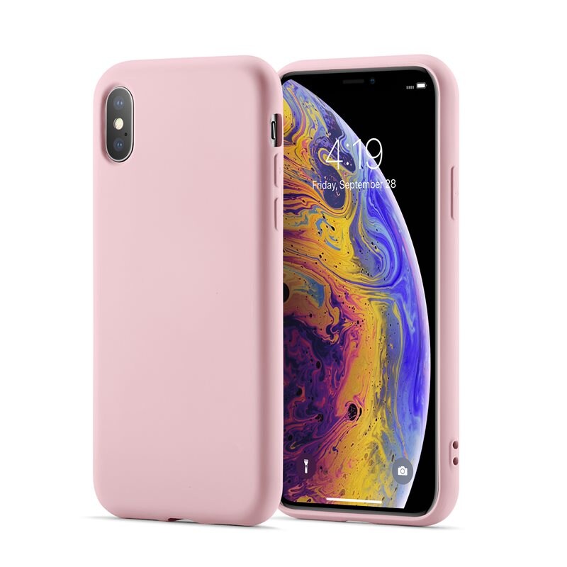 Mobique iPhone X/XS Mobilskal i TPU, Rosa
