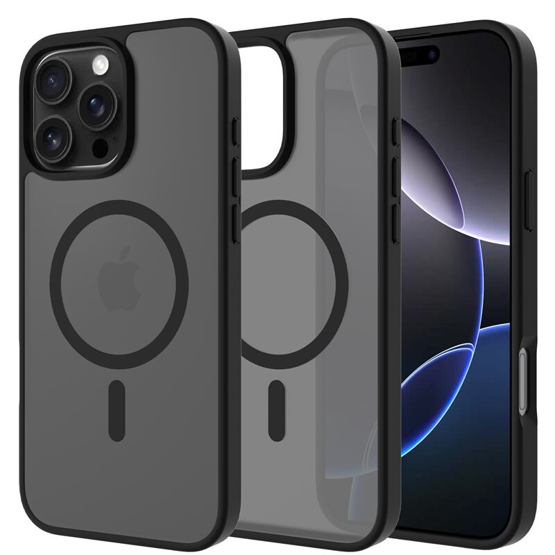 Mobique iPhone 15 Pro Max Hybrid-skal Magnetisk, Frosted Black