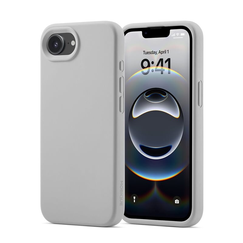Mobique iPhone 16e Magnetiskt silikonskal, Grå