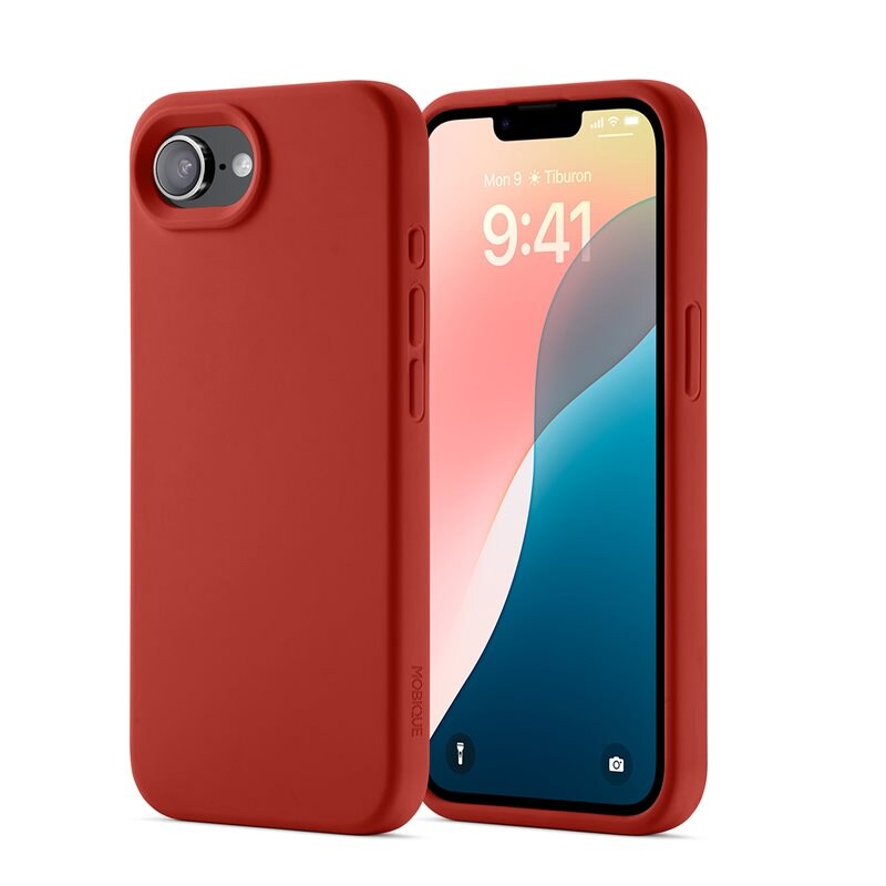 Mobique iPhone 16e Magnetiskt silikonskal, Lava Red