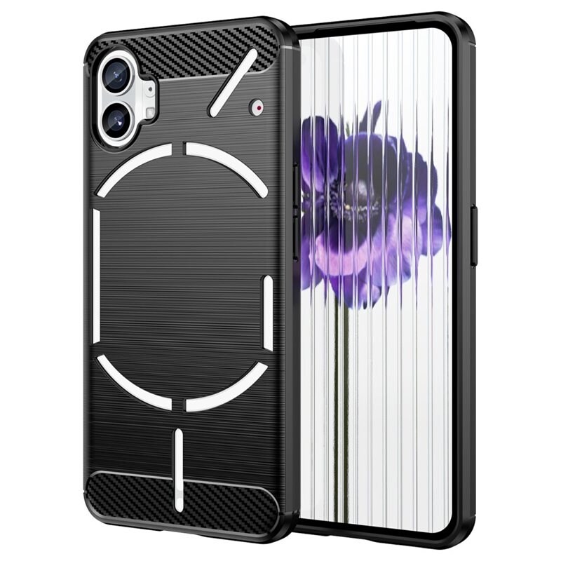 tectTech Nothing Phone 1 TPU-skal Brushed, Svart - Mobilskal i snygg design